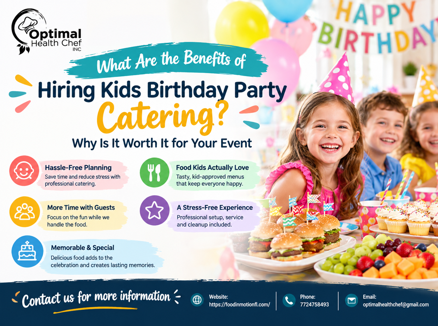 What Are the Benefits of Hiring Kids Birthday Party Catering?