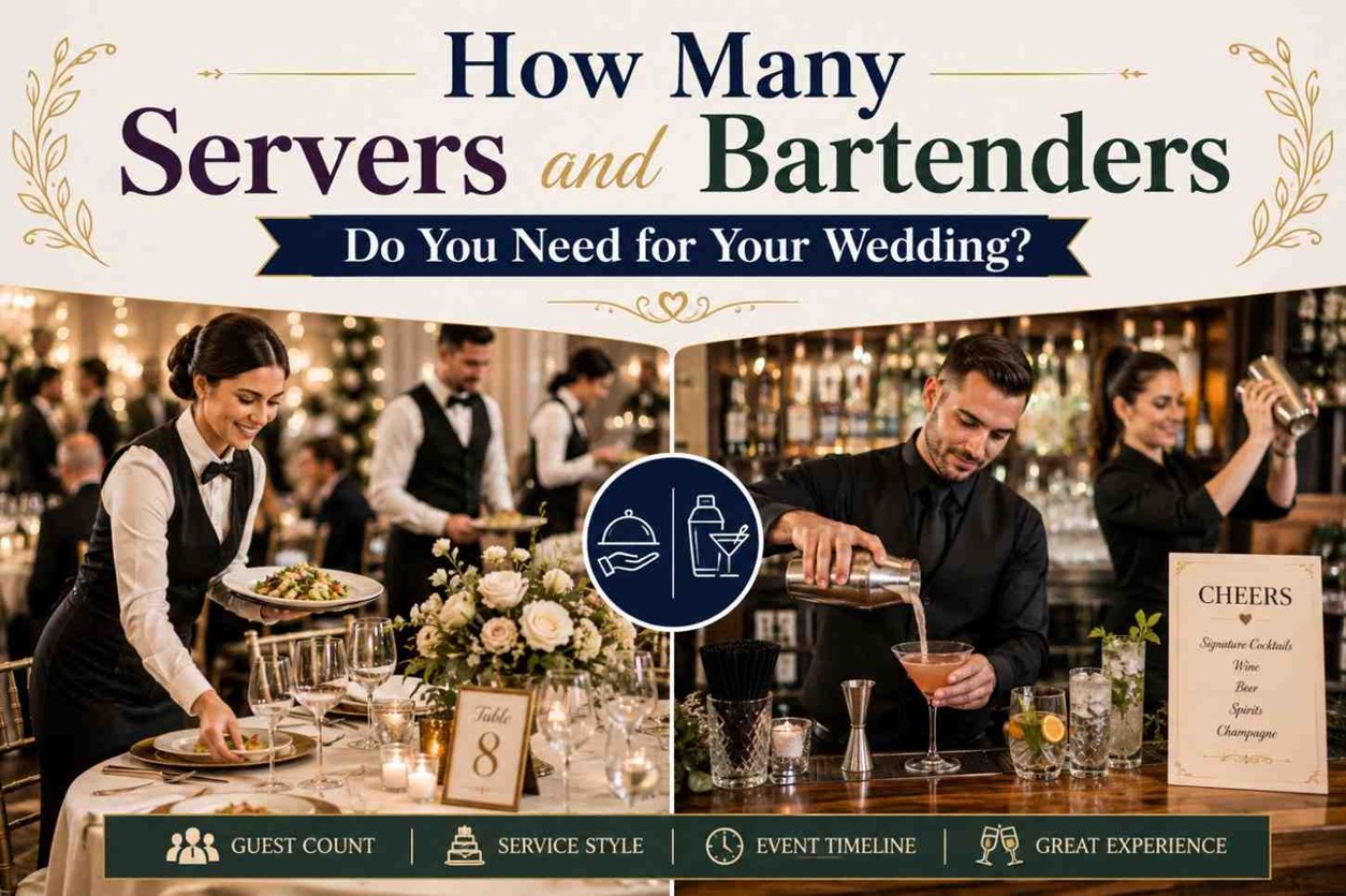How Many Servers and Bartenders Do You Need for Your Wedding?
