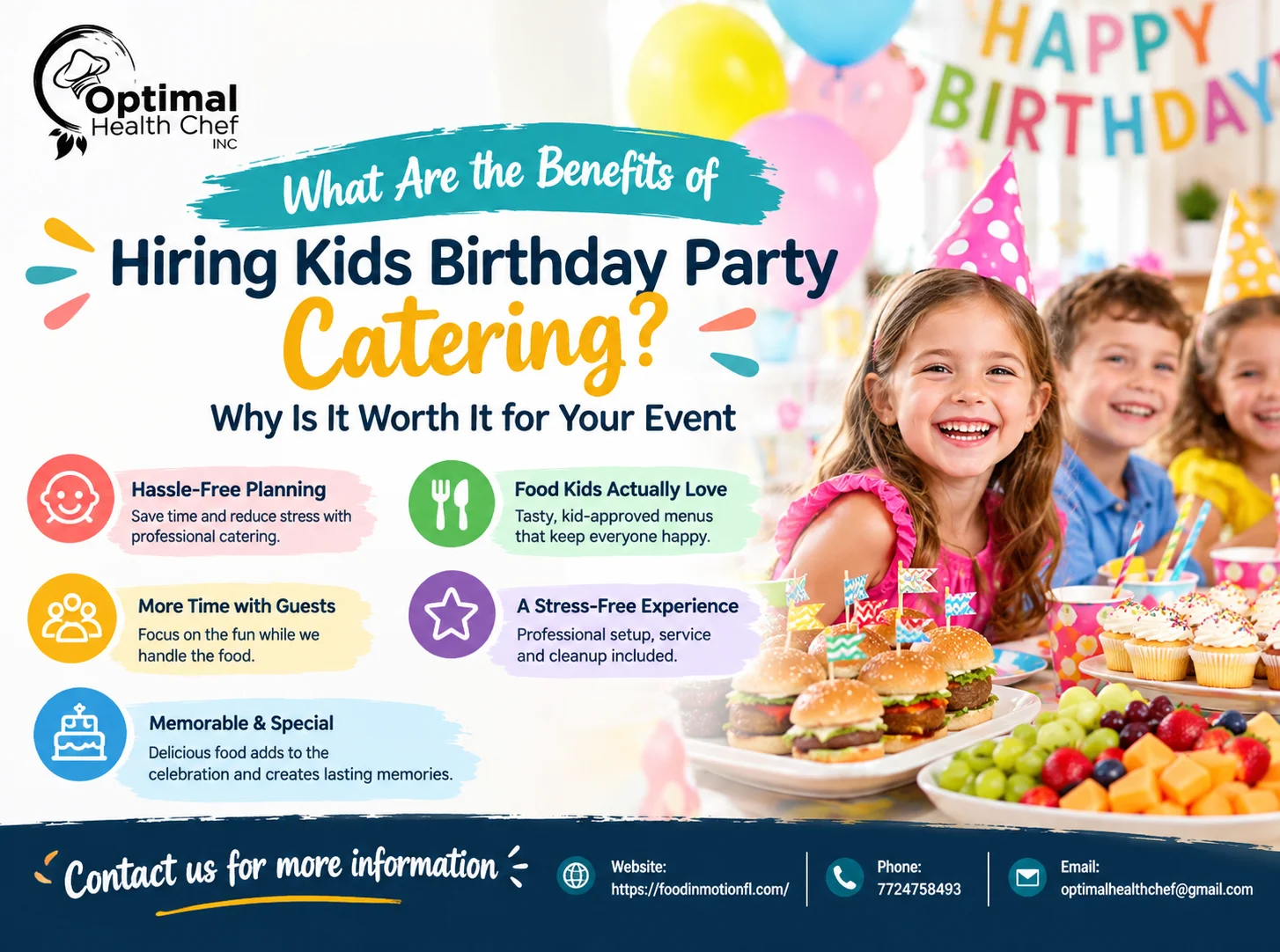 What Are the Benefits of Hiring Kids Birthday Party Catering?